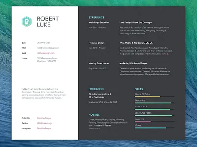 Resume flat resume skills