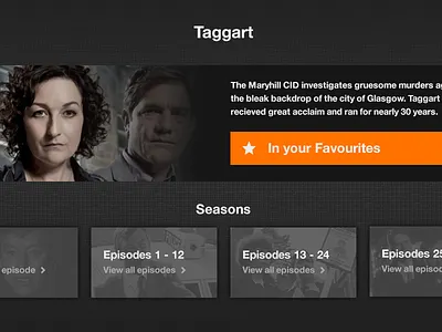 Updating Archive footage grey greyscale helvetica neue bold orange player smart tv stv player symbolset taggart