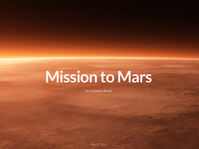 Ink: Story Layout blog curiosity mars minimal photo post story storytelling video website white