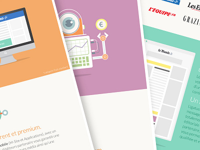 Directads Landing Page advertising colors desktop devices flat landing page mobile one pager publisher responsive tablet