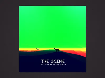 Album art for THE SCENE album art album cover badhon ebrahim band camel celeb desert dust graphcoder pixel art rainbow sound track
