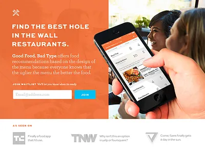 Good Food. Bad Type app archer sweet sans