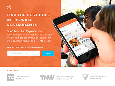 Good Food. Bad Type app archer sweet sans