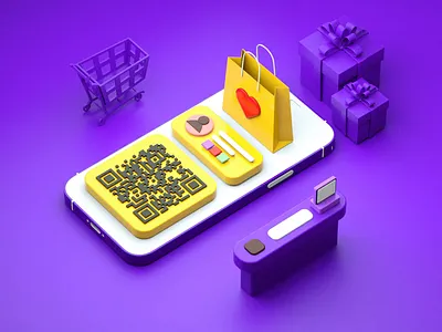 Online shopping app 3D Animation 3d animation app cinema4d design george mikiashvili nft render shopping ui