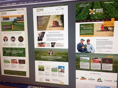 Agriculture Layout agriculture corn farm farming fields home page layout seeds tractor