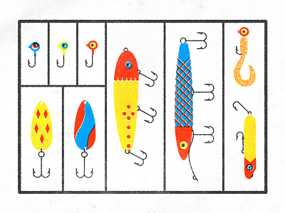 Lured fishing illustration lure texture