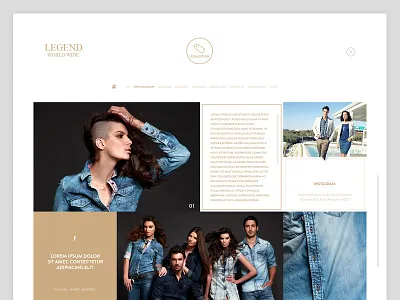 Legend World Wide colours concept fashion header icons link navigation photographs post quotes redesign