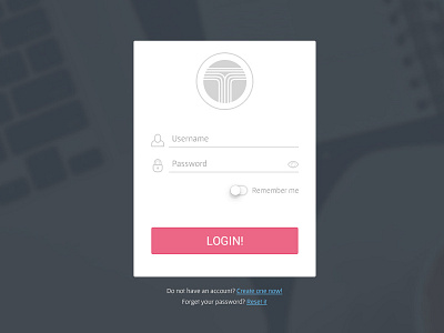 Login branding button clean field flat form login signup ui ux