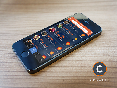 Crowded - Find Screen app bar beer hackathon ibeacon ios 8 location population