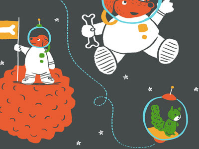 Alien Squirrel calendar illustration space