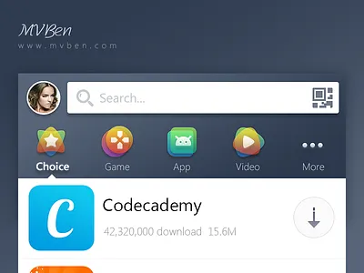 Market app icon mvben ui
