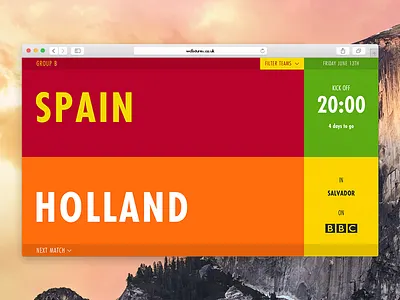 World Cup Fixtures web app app football type user interface web app website