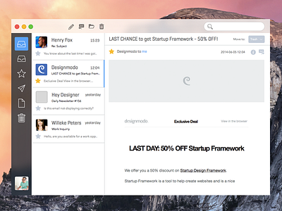 Sparrow [Freebie] freebie mac os x redesign sketch sparrow yosemite