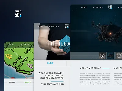 Merchlar Website agency ar augmented reality branding dark design product responsive ui ux web website