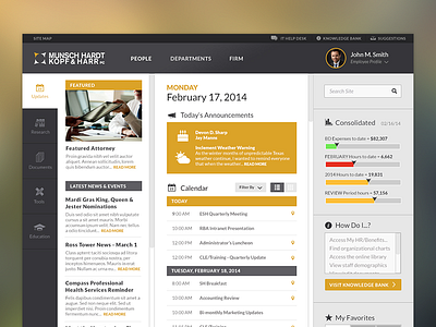 Intranet Landing Page business collier corporate design internal intranet portal sharepoint user interface vinson web