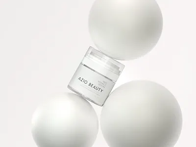 PRODUCT VISUALISATIONS AZIO BEAUTY 3d 3dillustration azio branding cgi design graphic design illustration logo minimal design product visualisation serum stillframe texture