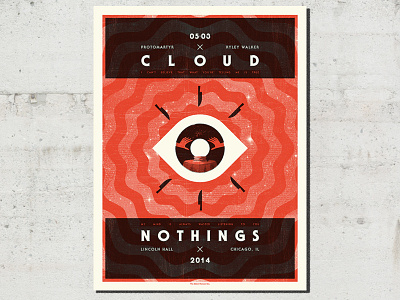 Cloud Nothings adam hanson ahco cloud nothings design eye eyeball gig poster illustration psychic screen print texture
