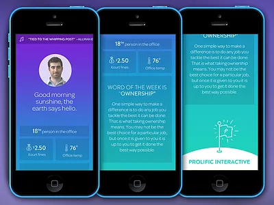 Prolific Welcome App beacon beacons hack ibeacons ios7 iphone mobile prolific ui ux