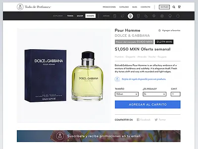 Product info classy ecommerce elegant fragrance perfume responsive simple ui website