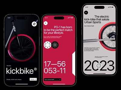 Electric Kick Bike App Concept app app concert bike creative design electric vehicle interface ios layout minimal mobile app mvp rental street style transport typo ui urban ux web