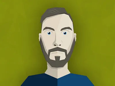 Self Portrait illustration illustrator polygon portrait selfie shading simple