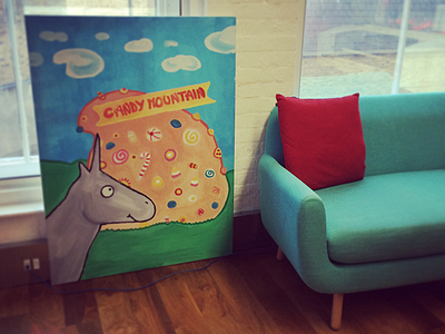 Charlie The Unicorn app illustration interface ios ios7 office painting startup unicorn yplan
