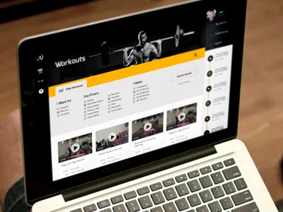 Workout of the Day UI - WOD crossfit fitness flat ui health interface ui ux wod workout of the day workouts
