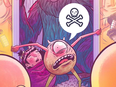 Monsters Inc. design digital drawing icons illustration illustrator ink monsters inc photoshop pixar vector