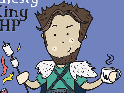 His Majesty the King of PHP boy coffee converse development dragon fire game marshmallow programming snow thrones winter