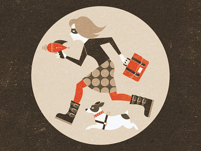 Self Portrait bag design dog girl illustration mask ray gun self portrait woman