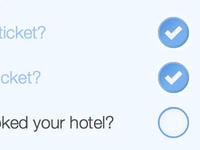 Conflist redesign blue check circle conf list tick