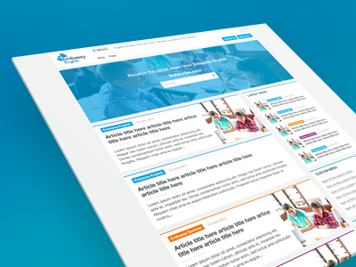 Embassy English Blog clean design flat gui interface ui ux web web design