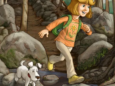 Ll Page 01 Comparison childrens book dog girl graphic novel illustration picture book school