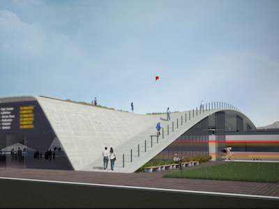 Transport Interchange Design architecture cinema4d interchange render transportation visualisation