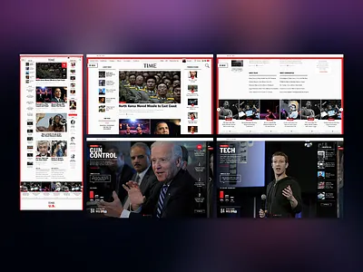 Designing News No 1 content layout news red time typography