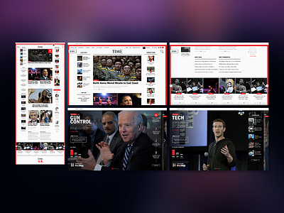 Designing News No 1 content layout news red time typography