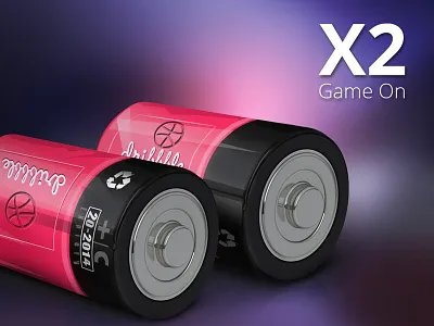 Dribbble Invites attachment battery icon illustration invites vector x2