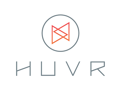 Huvr branding custom data logo tech type