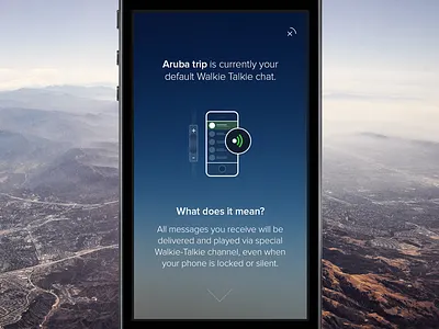 Walkie Talkie Mode tooltip tour flat ios7 live stream talkie walkie