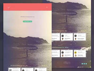 ASP Surf WIP design flat surf timeline ui web