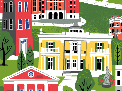 Belmont University Campus Illustration architecture belmont university nashville