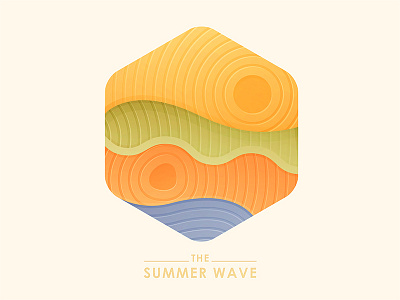 The Summer Wave illustration lines logo summer wave yp © yoga perdana