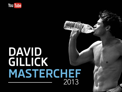 David Gillick Masterchef athlete blue david design gillick master chef typography website youtube