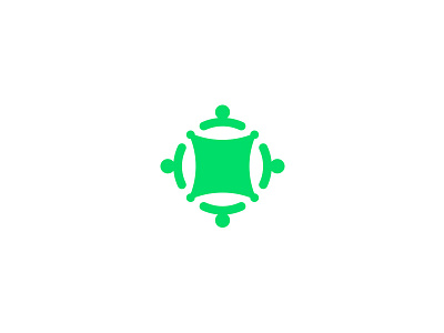 Gemeinsam. Sicher. community entrepreneur icon insurance logo net rescue safety safety net self employed symbol trampoline