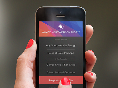 Time Tracker App Concept ios iphone iphone app time tracking ui