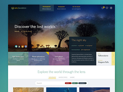 NPO Web Exploration discovery flat photography search site tags web