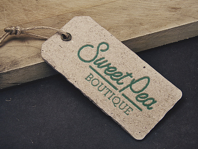 Sweet Pea Boutique Tag logo logotype store tag