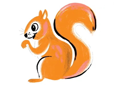 Squirrel animal art character critter draw illustration squirrel