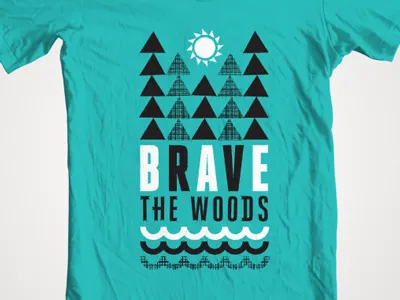 Brave Tees apparel clothing illustration merchandise shirt swag t shirt tees trees