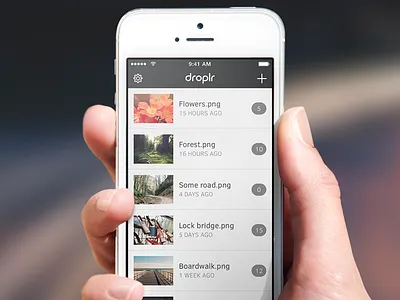 Droplr Redesign color scheme dark droplr ios 7 ios 8 redesign ui ux